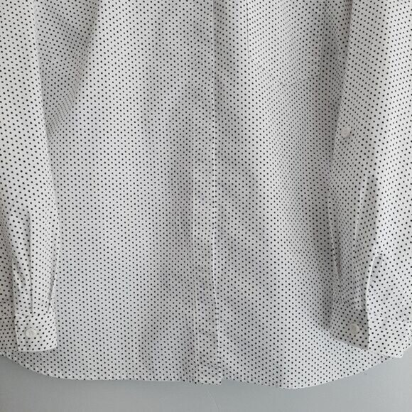 IN EVERY STORY Penningtons Utility Sleeve Button Down Shirt Polka Dot B&W Sz 1X - Picture 6 of 16